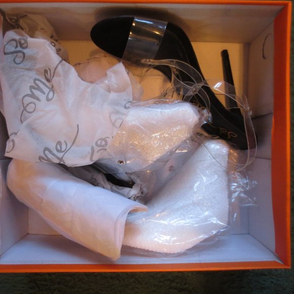 NIB SO ME Clear Invisible Double Buckle Strap High Heel Sandals - Picture 10 of 10
